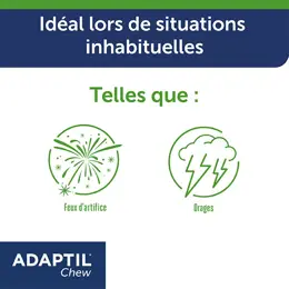 ADAPTIL Chew Bouchées anti-stress pour chiens Action rapide dès 30 minutes