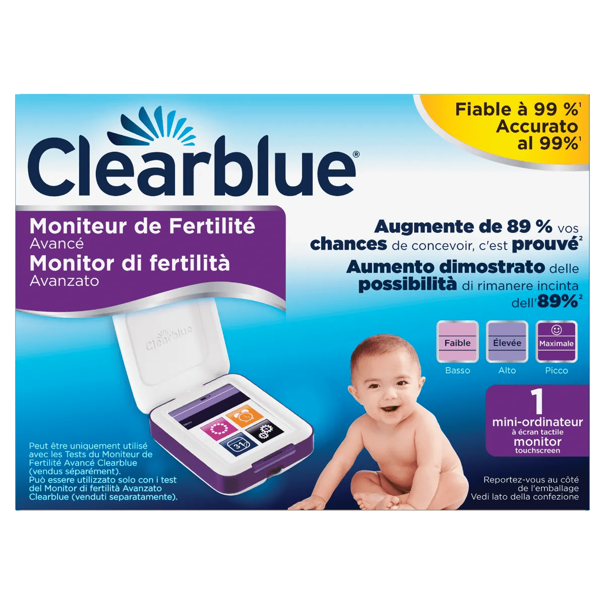 Monitor Di Fertilità Clearblue Avanzato Aumenta Le Tue Probabilità Di Rimanere Incinta 1 Monitor (Stick di Test venduti separatamente)