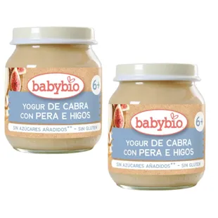 Yaourt au lait de chèvre Babybio aux poires et aux figues +6m 2x130 gr