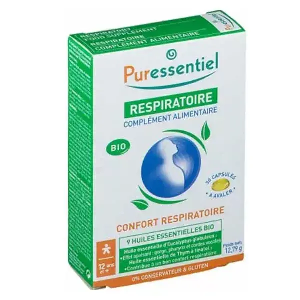 Puressentiel Respiratoire Bronches Bio 30 capsules
