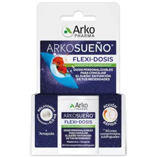 Arkopharma Arkosueño Flexi-Dosis Melatonina + Amapola 60 Mini Comprimidos Sublinguales