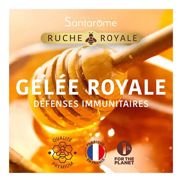 Santarome Ruche Royale Gelée Royale 4000 MG Bio Immunité 10 ampoules