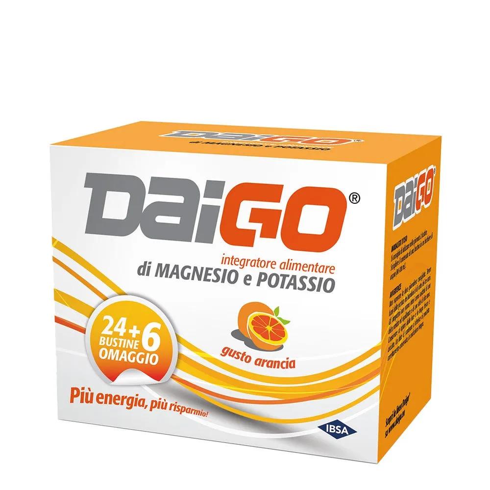 Daigo Magnesio e Potassio Integratore Gusto Arancia 30 Bustine