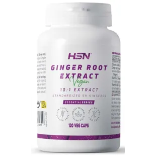HSN Ginger Extract (10:1) 500mg 120 Vegetable Capsules