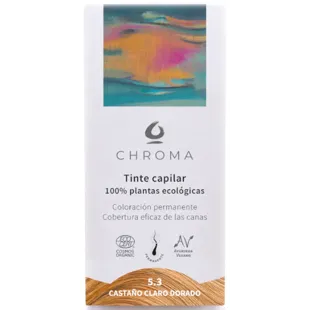 Chroma Natural Tintura de Cabelo Castanho Dourado Claro 5.3 100 gr