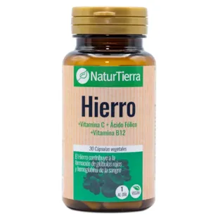 NaturTierra Hierro 30 Cápsulas Vegetales