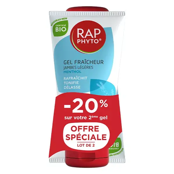 Rap Phyto Gel Fraîcheur Mentolo Lotto di 2 x 150ml  - Certificato Bio