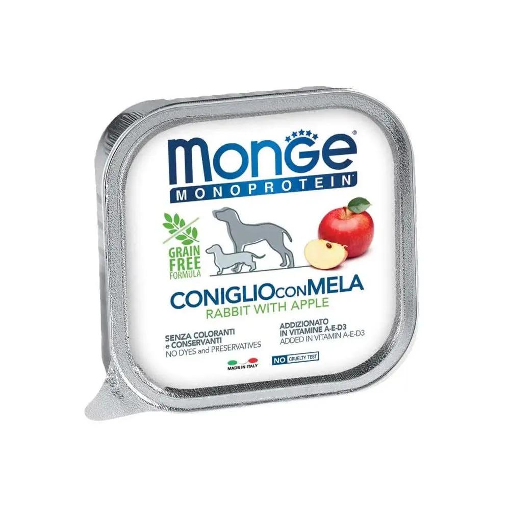 Monge Monoprotein Coniglio Con Mela Cibo Umido Per Cani Adulti 150G