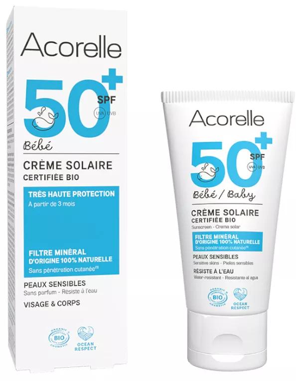 Crème Solaire Bébé SPF50+ BIO Acorelle 50ml