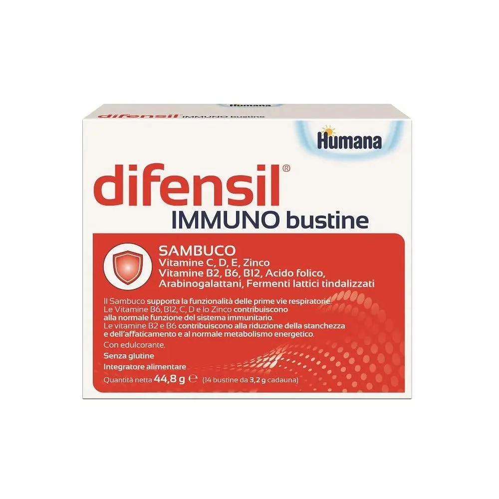 Humana Difensil Immuno Integratore Difese Immunitarie 14 Bustine