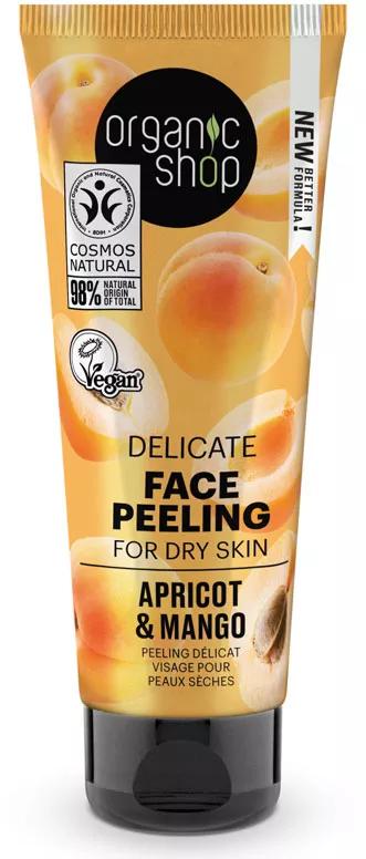Organic Shop Sanftes Peeling Trockene Haut Bio Aprikose 75 ml