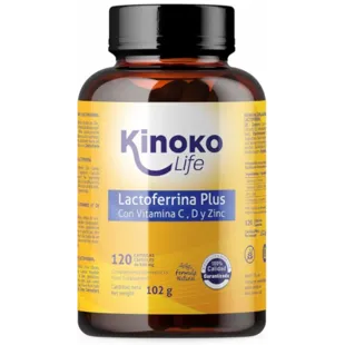 Kinoko Life Lactoferrin Plus with Vitamin C, D and Zinc 120 Capsules
