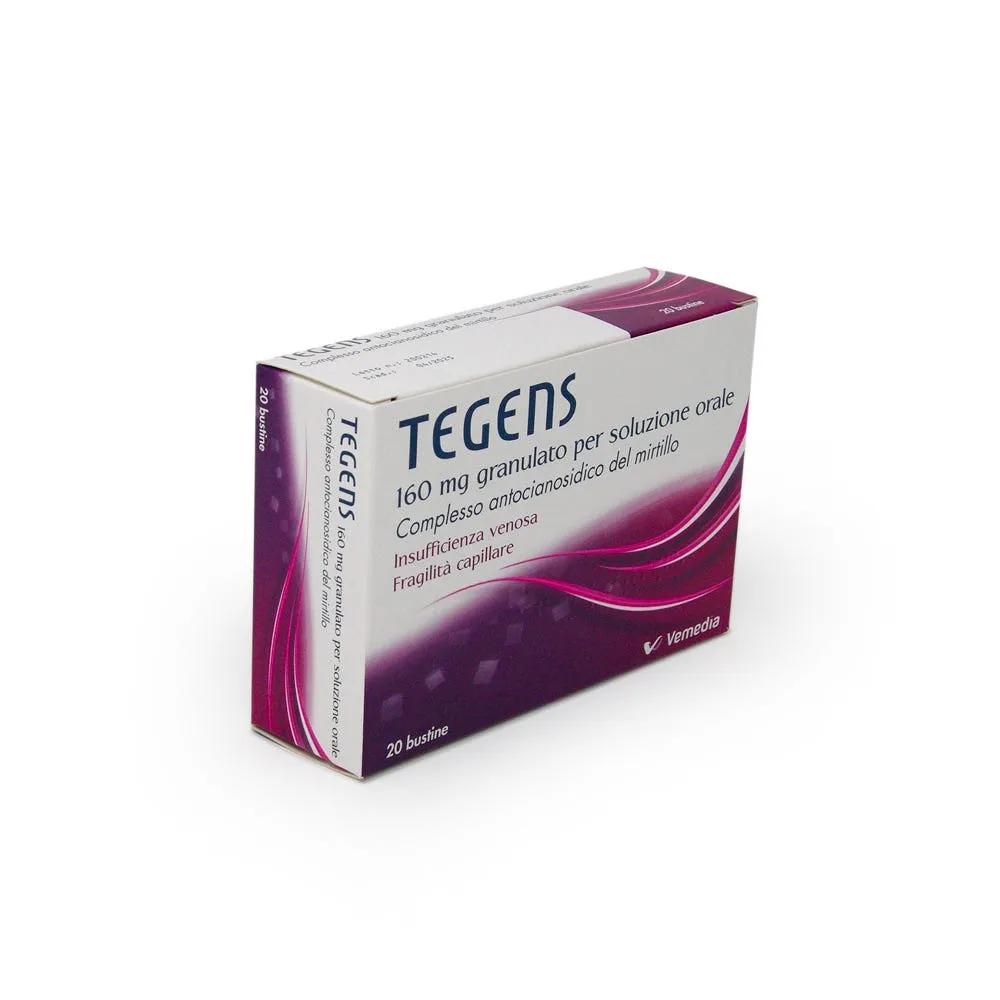 Tegens 160 Mg Per L&#039;insufficienza Venosa Gambe Gonfie Stanche E Pesanti 20 Bustine