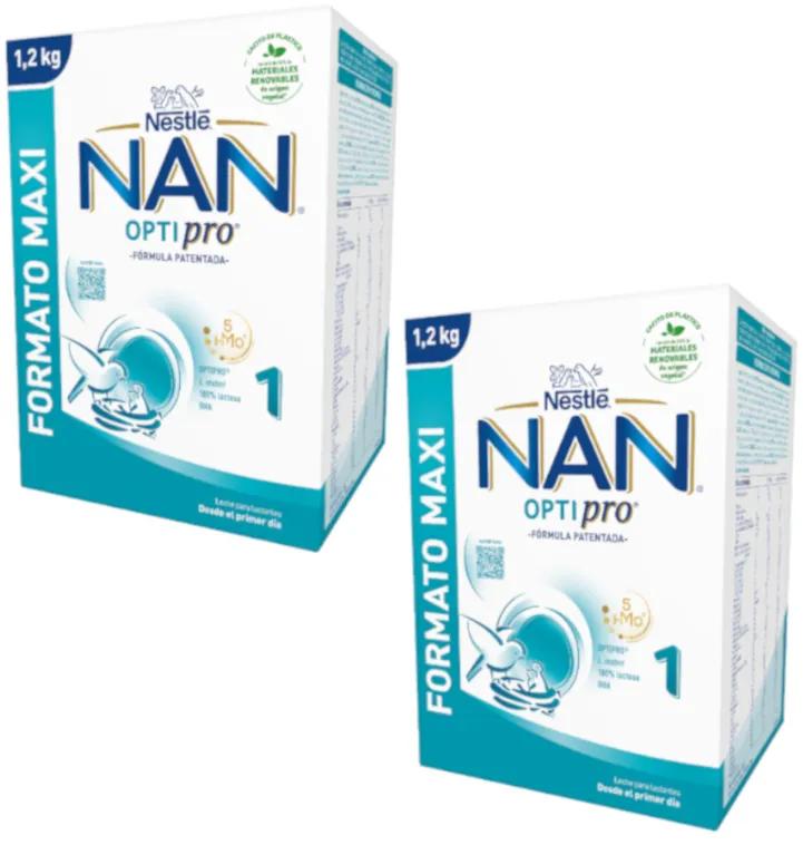 Nestlé Nan Optipro 1 Lait de démarrage 2x1200 gr