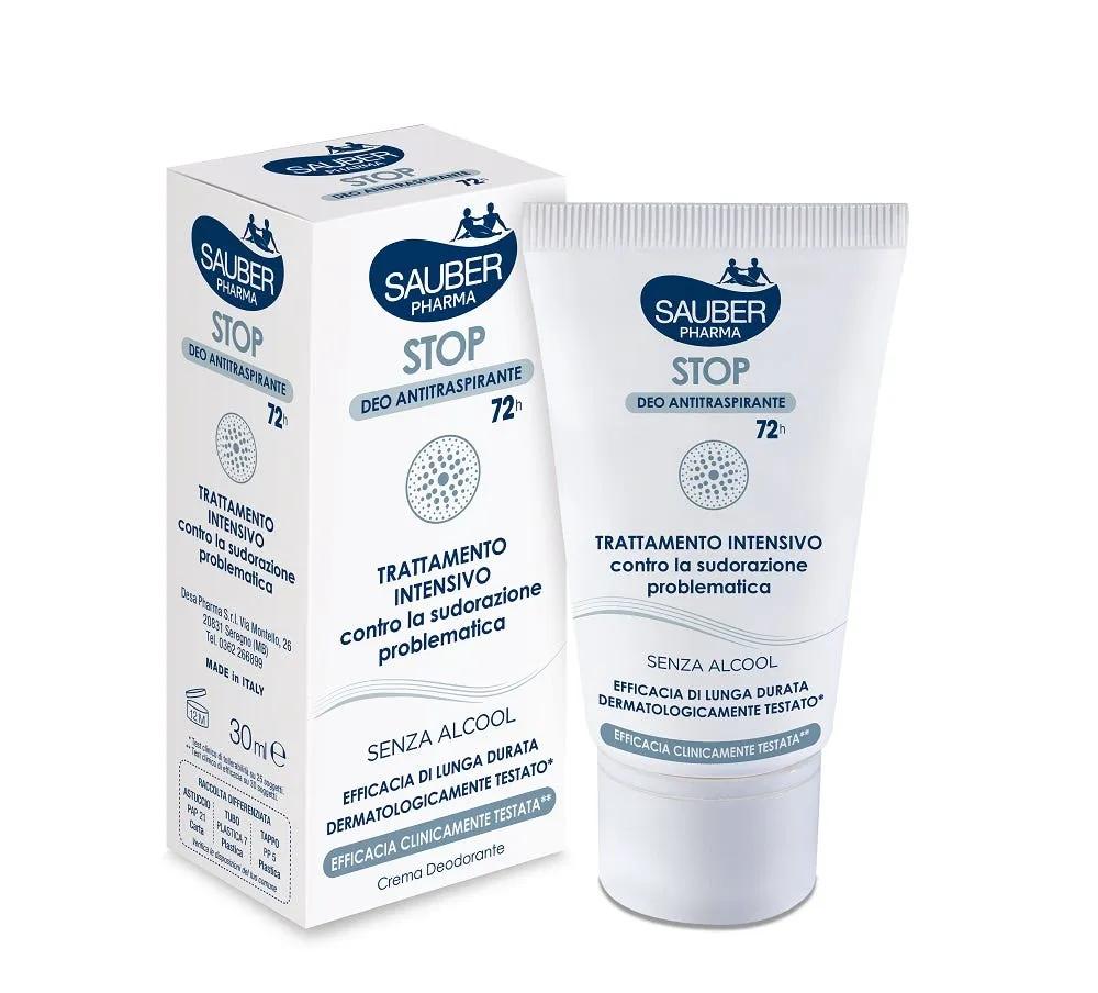 Sauber Pharma Stop Crema Deodorante Antitraspirante 72h 30 ml