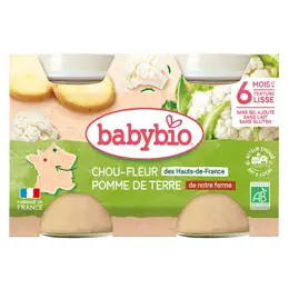 Babybio Légumes Pot Chou Fleur Pomme de Terre +6m Bio 2 x 130g