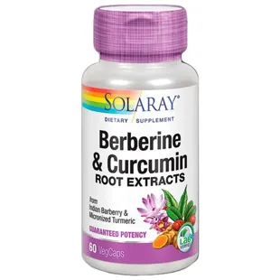 Berberine and Curcumin 600mg Solaray 60 Vegetable Caps