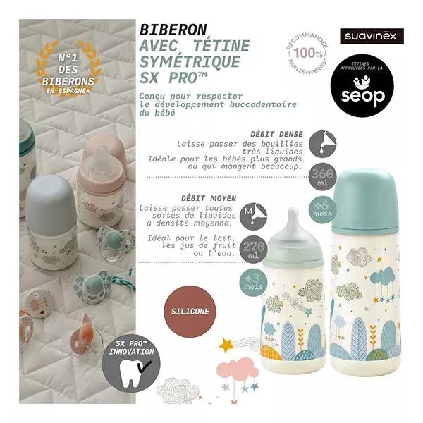 Suavinex Caja Regalo Biberón Chupete y Pinza Chupete Sueños Rosa 270mL