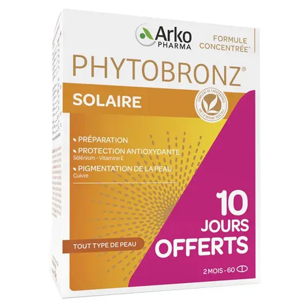 Lote solar preparador de PHYTOBRONZ de 2 x 30 cápsulas