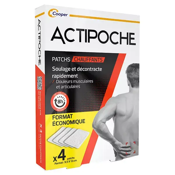 Actipoche Patchs Auto-Chauffants Douleurs Musculaires 4 unités