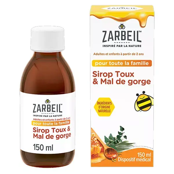 Zarbeil® Sirop Toux & Mal de Gorge Flacon 150 ml