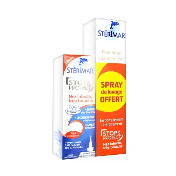 Stérimar Stop & proteggi naso infetto lavare molto 20 ml + 50 ml Spray