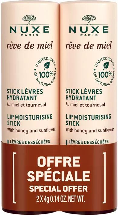 Nuxe Rêve de Miel Stick de Labios Hidratante 2 uds