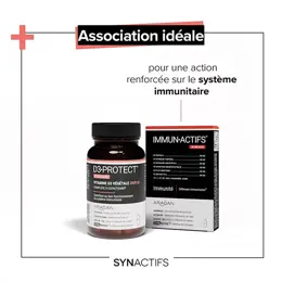 Aragan - Synactifs - D3 Protect - Immunité - Vitamine D3, Magnésium - 60 gélules