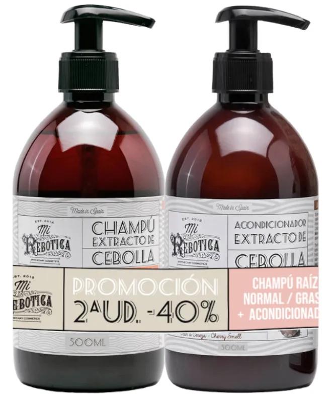 Mon shampoing Rebotica à l&#39;extrait d&#39;oignon 500 ml + après-shampoing 500 ml