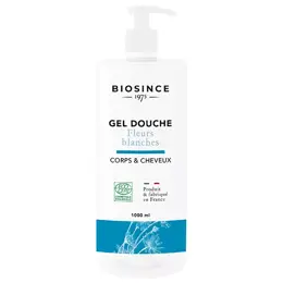 Biosince 1975 Gel Douche Corps & Cheveux Fleurs Blanches Bio 1L