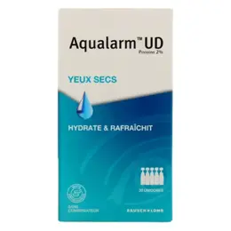 Bausch & Lomb Aqualarm Unidose Povidone 2% pour Yeux Secs et Inconforts 30 x 0,6ml