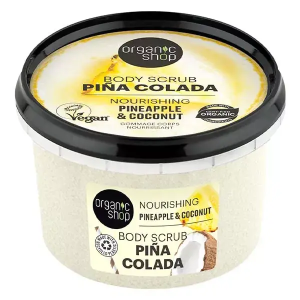 Organic Shop Gommage Corps Nourrissant Pina colada - Ananas et Noix de Coco - 250ml