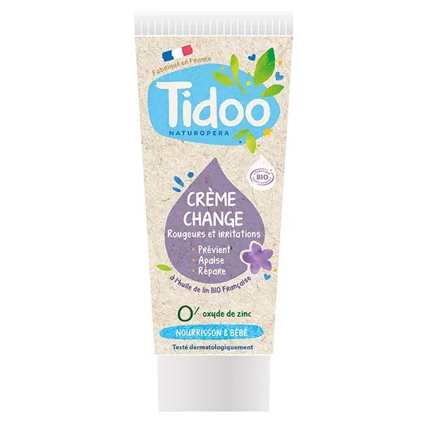 Tidoo Crème de Change Réparatrice sans zinc Bio 75g