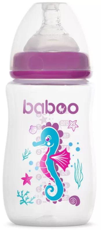 Baboo Sea Life Purple Anti-Colic Baby Bottle +3m 250 ml