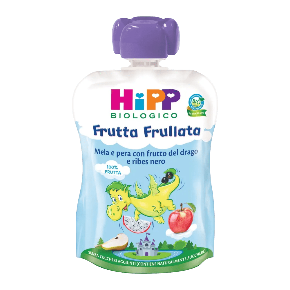 Hipp Bio Frutta Dragone Mela E Pera Con Frutto Del Drago E Ribes Nero 90 G