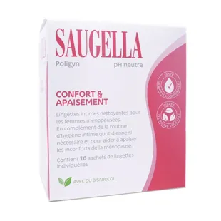 Saugella Poligyn Salviettine Intime Detergneti 10 pezzi