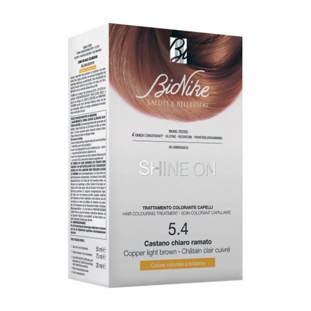 Bionike Shine On 5.4 Castano Chiaro Ramato Trattamento Colorante Capelli