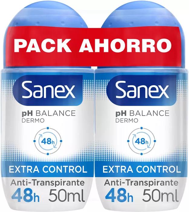 Sanex pH Balance Dermo Extra Control Desodorante Roll-On 2x50 ml