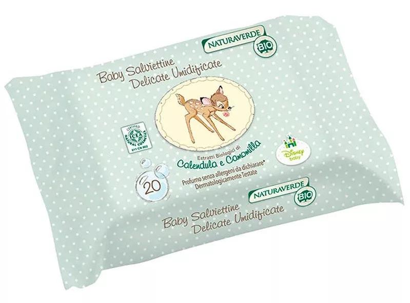 Naturaverde Bambi BIO Lingettes pour Bébé au Calendula 20 Unités