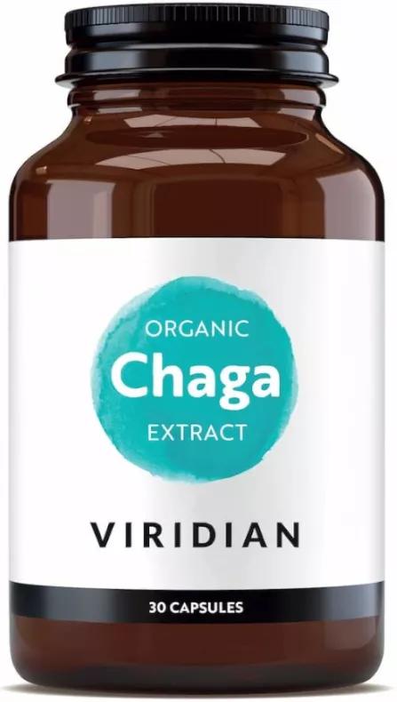 Viridian Chaga organisch extract 30 plantaardige capsules