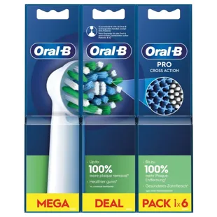 Oral-B Crossaction Brush Head Pack 6 Units