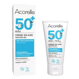 Acorelle  Crème Solaire Bébé Bio SPF50+ 50ml