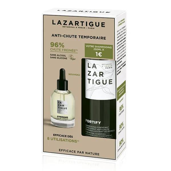 Lazartigue Cofanetto Anti-Caduta Reazionale - Siero 50ml e Shampoo 250ml