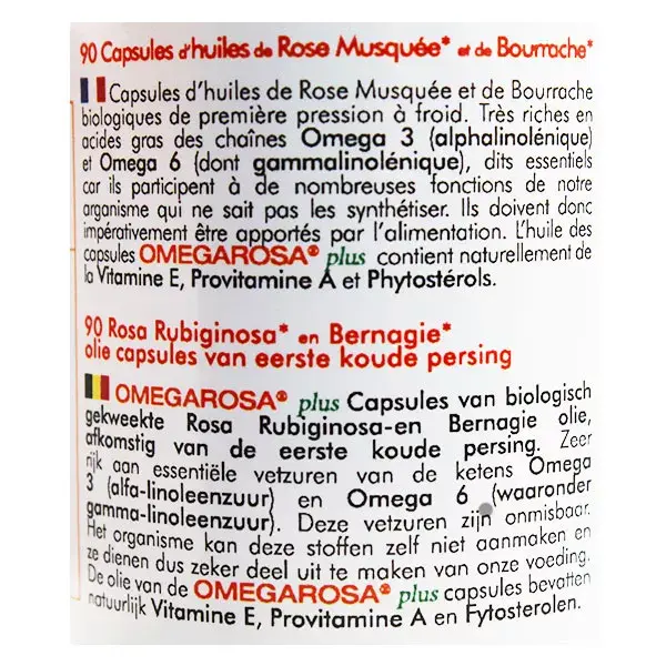 Mosqueta's Omegarosa Plus 90 capsules