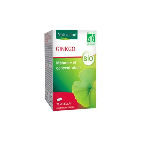 Naturland Ginkgo Biloba Bio 75 comprimidos vegetales