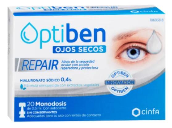 Optiben Réparation Yeux Secs 20 Unidoses