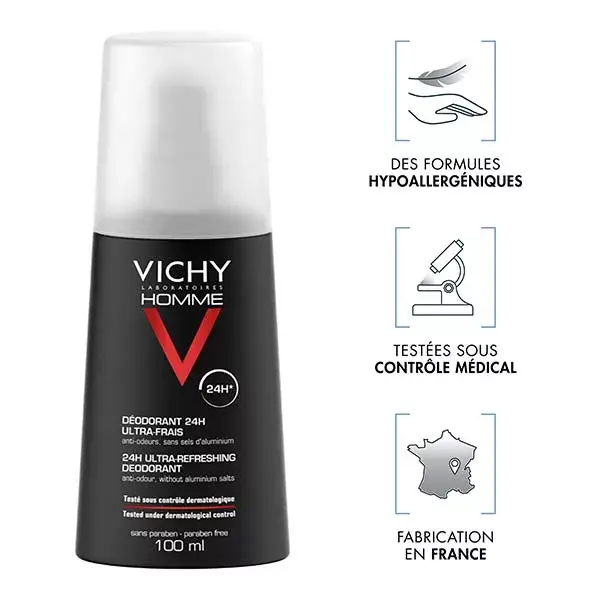 Vichy Homme Desodorante Ultra-Refrescante 100 ml