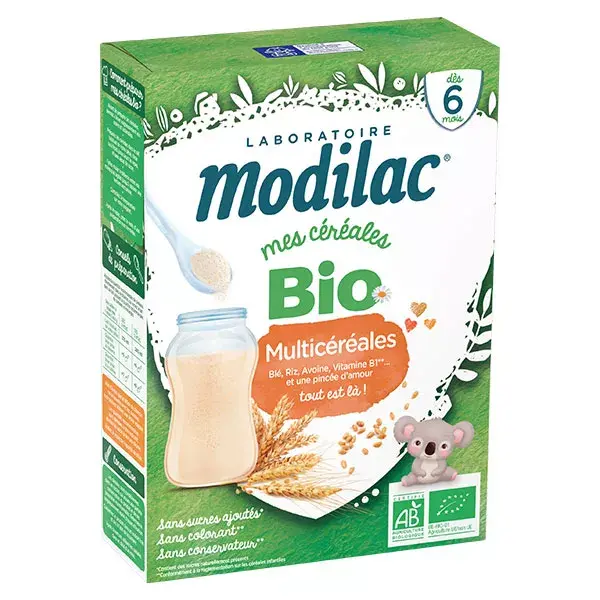 Modilac Mes Céréales Bio Multicéréales Dès 6 mois 250g