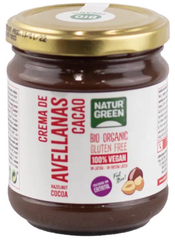 NaturGreen Hazelnoot Cacao Crème Verlaagd Suikergehalte 200 gr