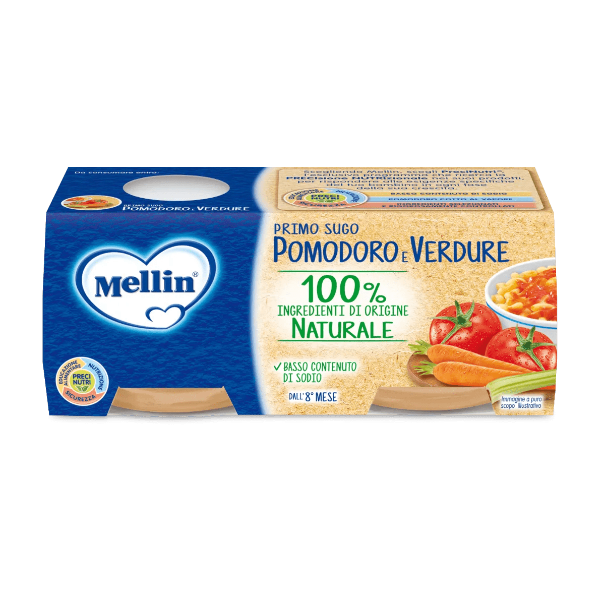 Mellin Primi Sughi Pomodoro E Verdure 2 x 80 g